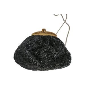 Vintage Black Beaded Evening Bag, 1950s, by La Regale